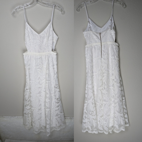Show Me Your Mumu Claire Cut Out Dress Women's Small White Lace Midi Dre… - Picture 11 of 12